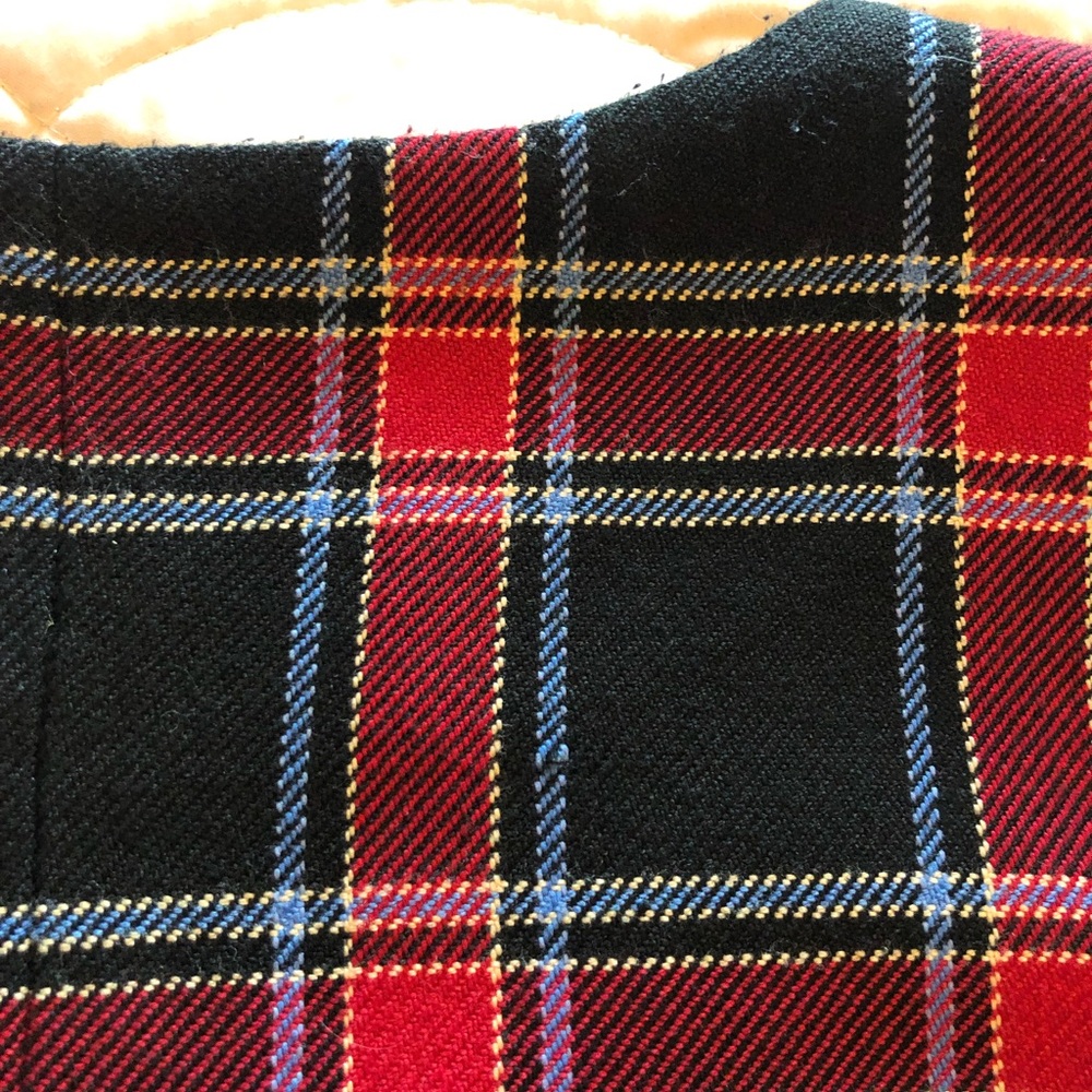 VNTG Tabi International Black and Red Plaid Sheath Dress sz 12. - Picture 7 of 7